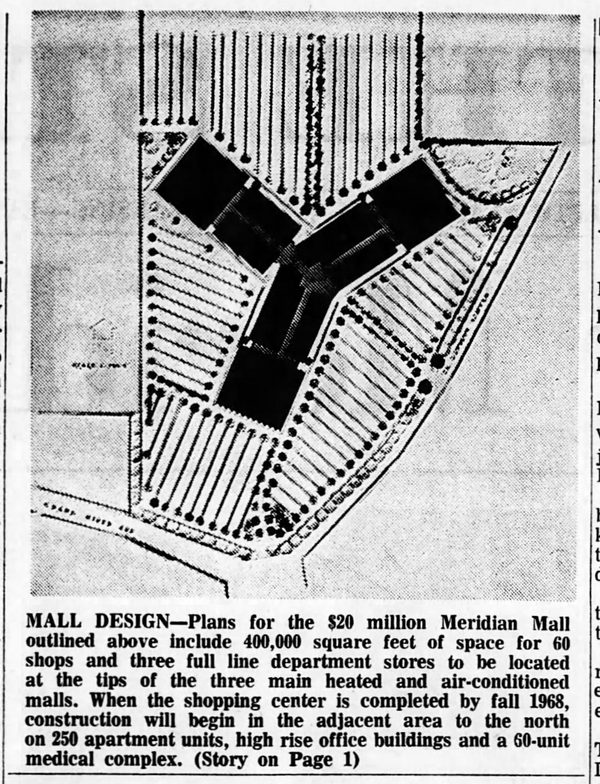 Meridian Mall - AUG 1966 ARTICLE ON CENTER (newer photo)